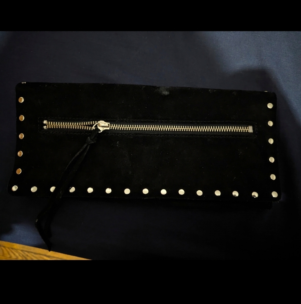 Banana Republic Suede Studded Clutch